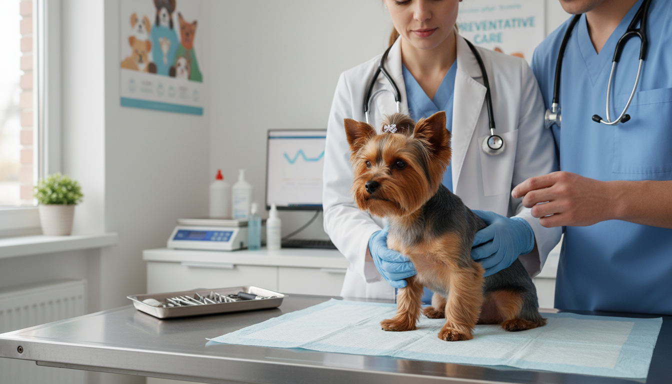 約瑟爹利在獸醫診所進行健康檢查，強調定期體檢的重要性
