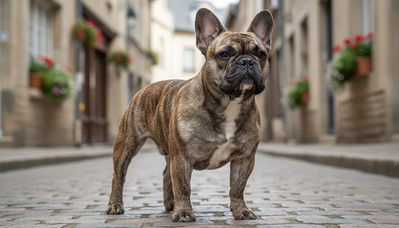 法國老虎的典型外觀特徵展示，特別突出其虎斑紋理與健壯體格