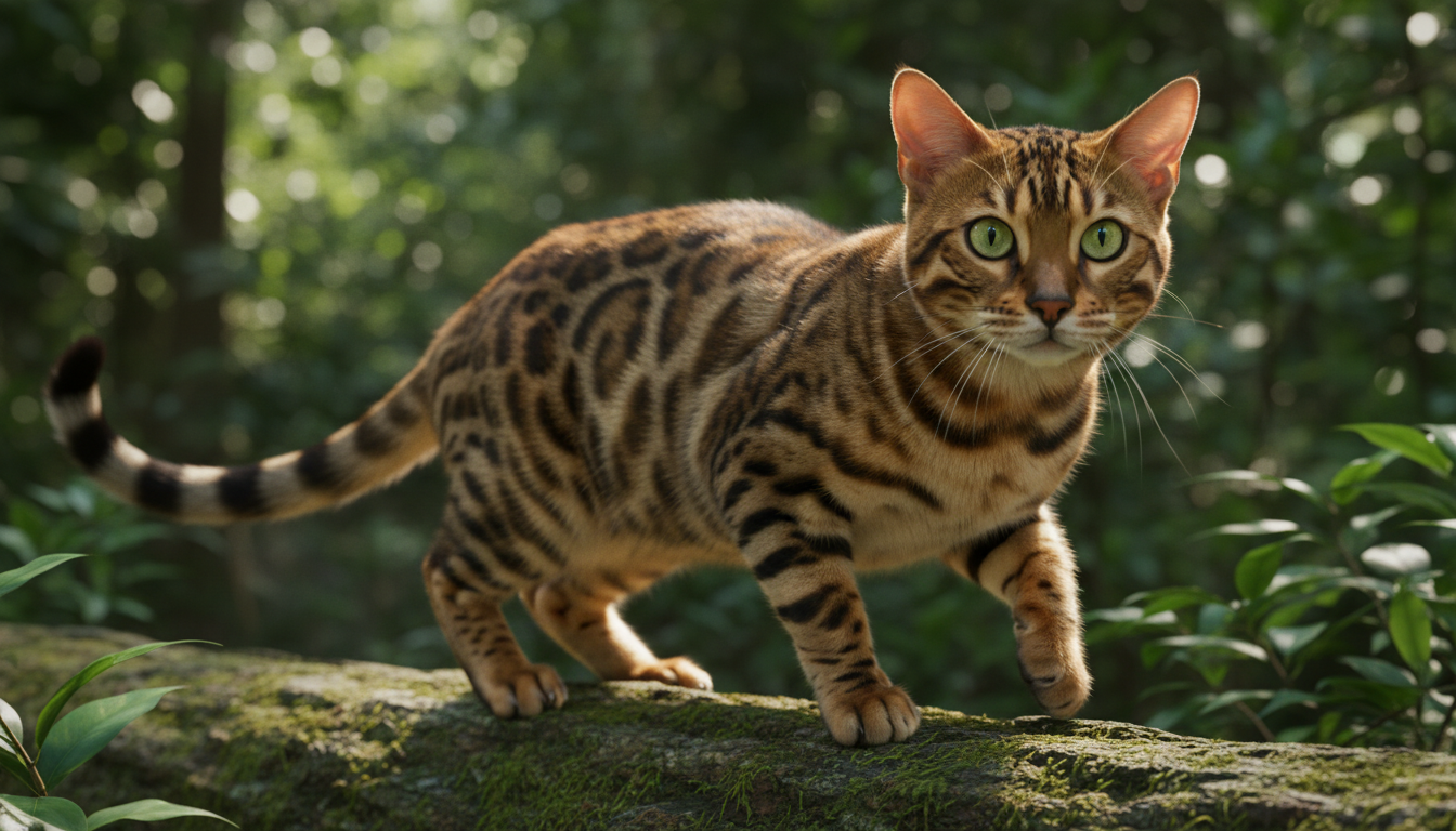 孟加拉貓的典型外觀特徵展示