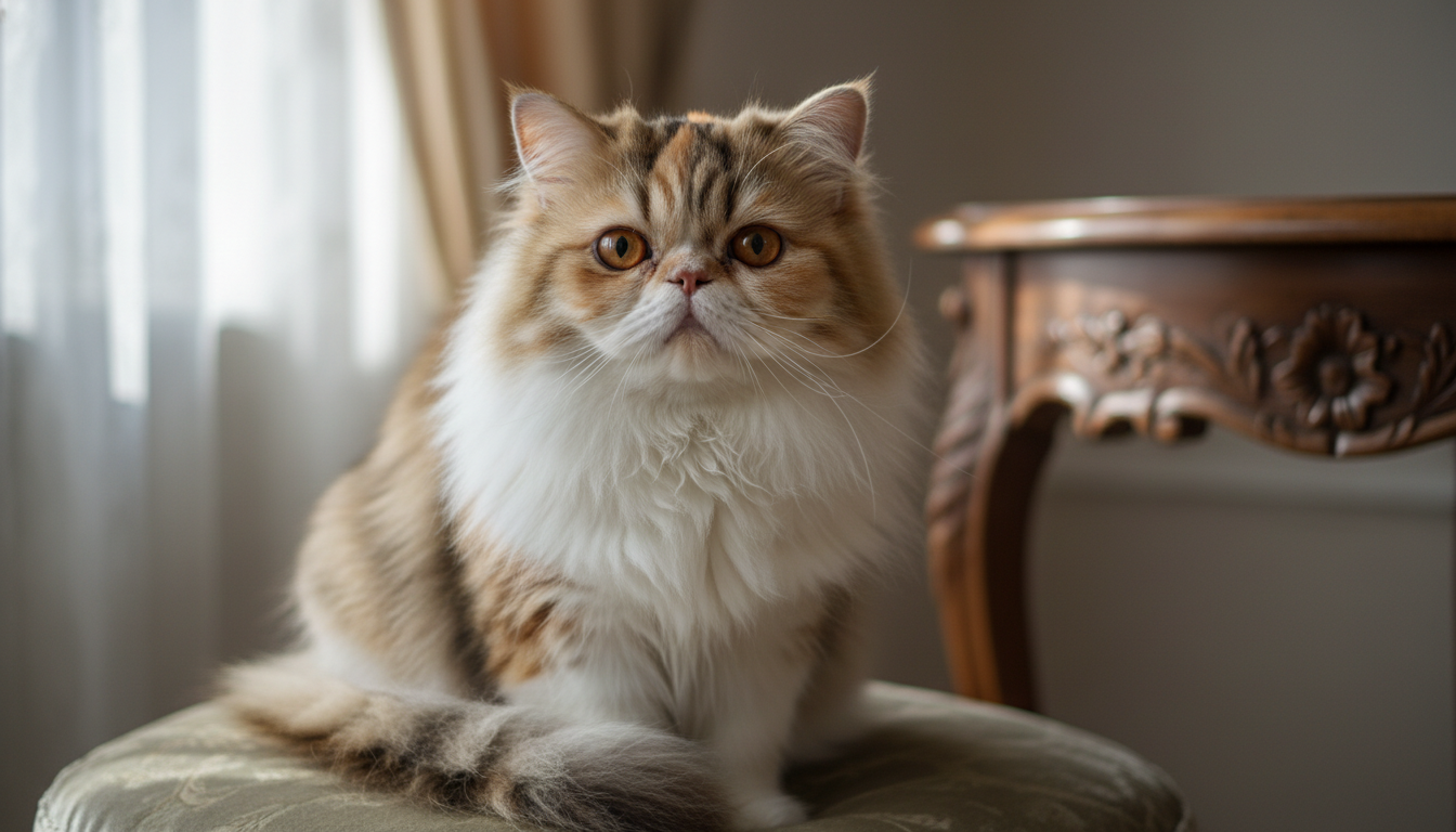 波斯貓的典型外觀特徵展示