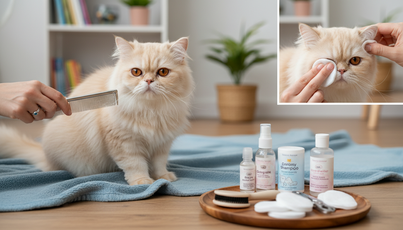 為波斯貓進行日常護理的正確方法