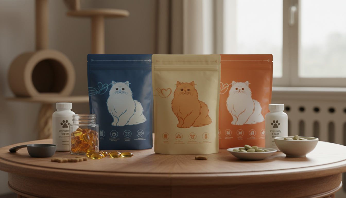 各種波斯貓專用貓糧和營養補充品