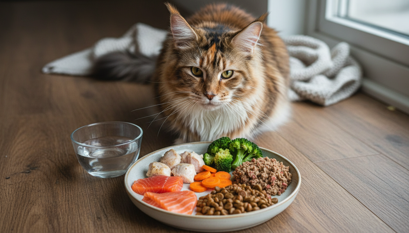 緬因貓的均衡飲食範例