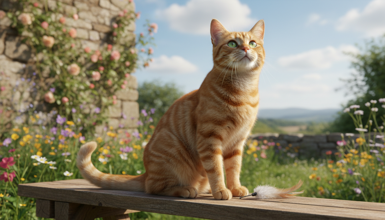 健康快樂的唐貓展示其獨特魅力