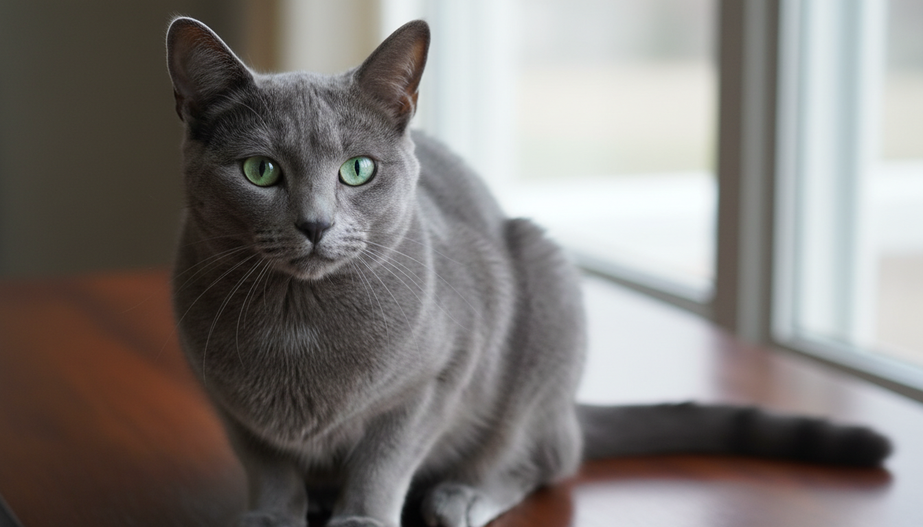 俄羅斯藍貓的典型外觀特徵展示