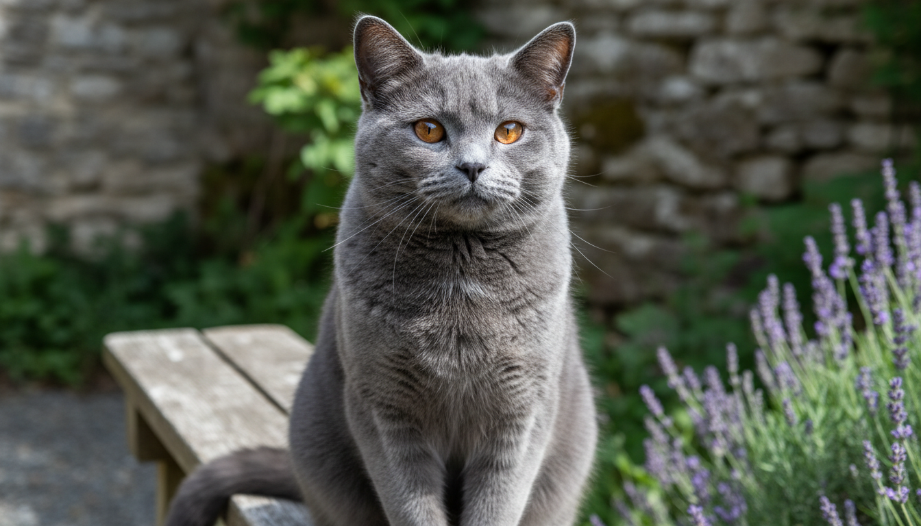 法國藍貓的典型外觀特徵展示