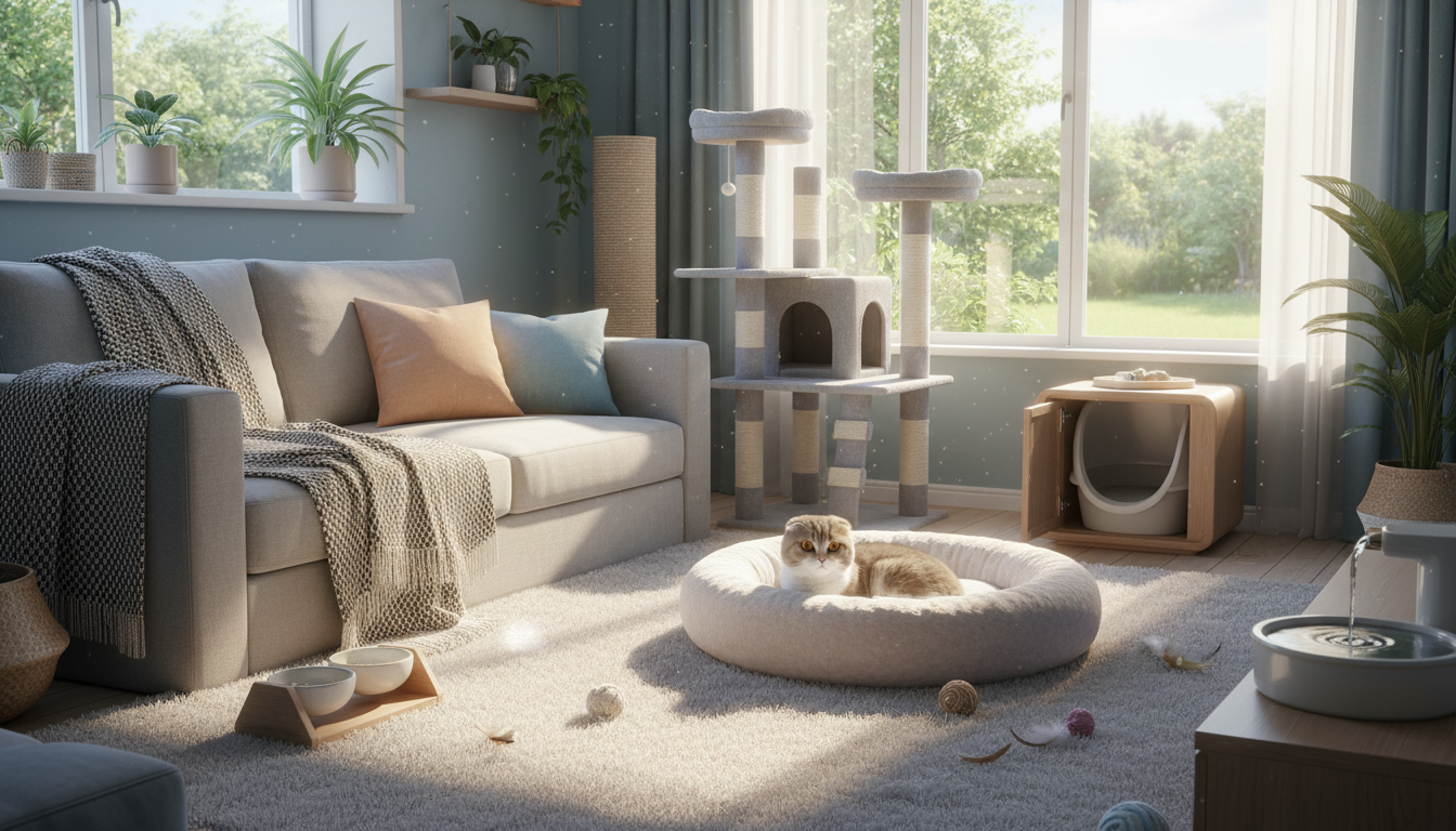 適合蘇格蘭折耳貓的理想家居環境設置