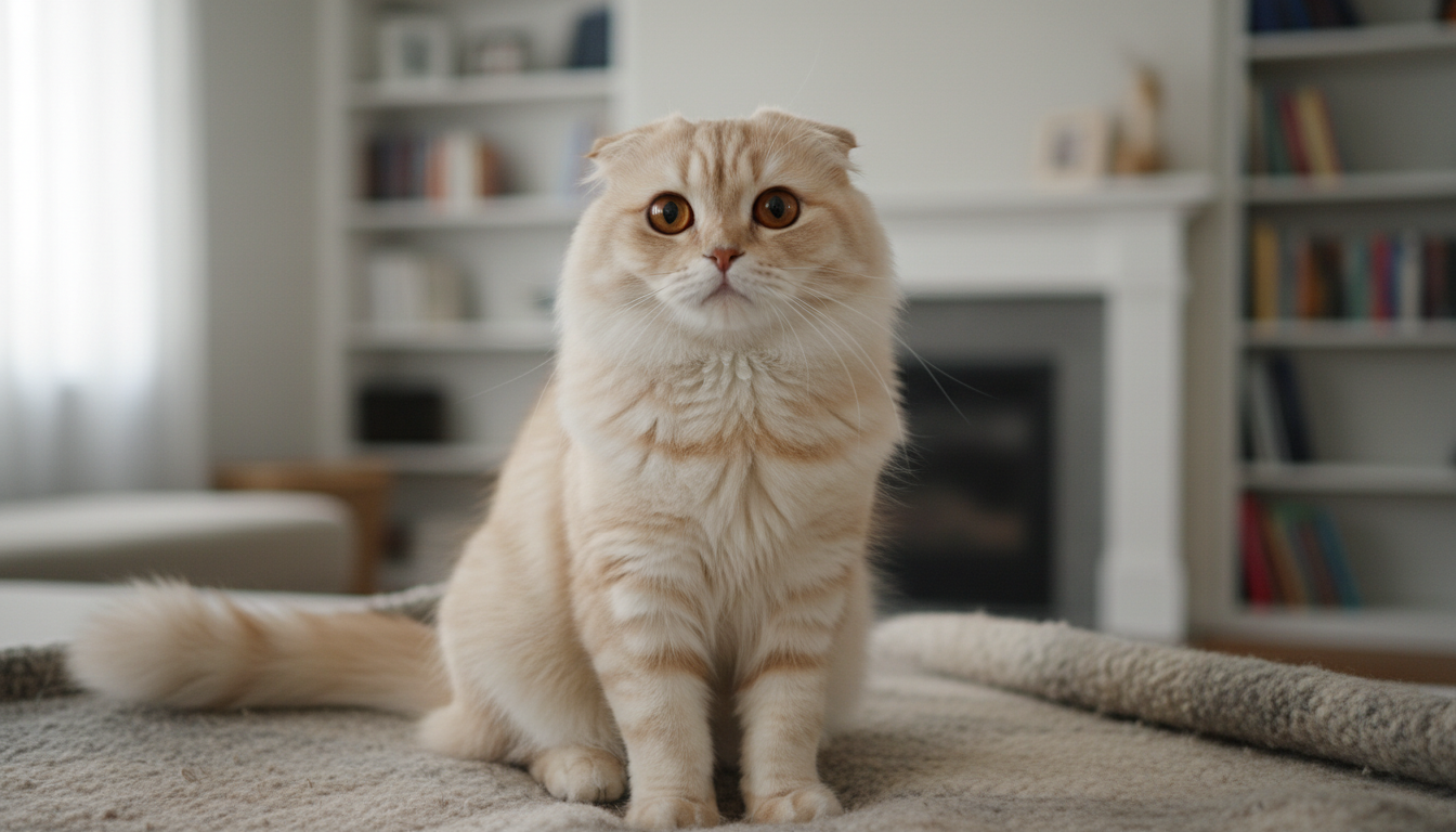 斯可特貓（高地摺耳）的典型外觀特徵展示