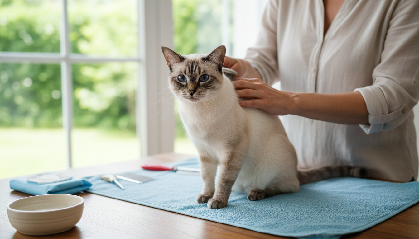 為暹羅貓進行日常護理的正確方法