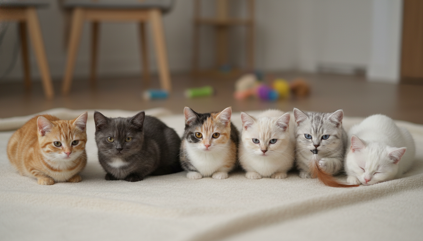 曼基貓的各種毛色和花紋展示