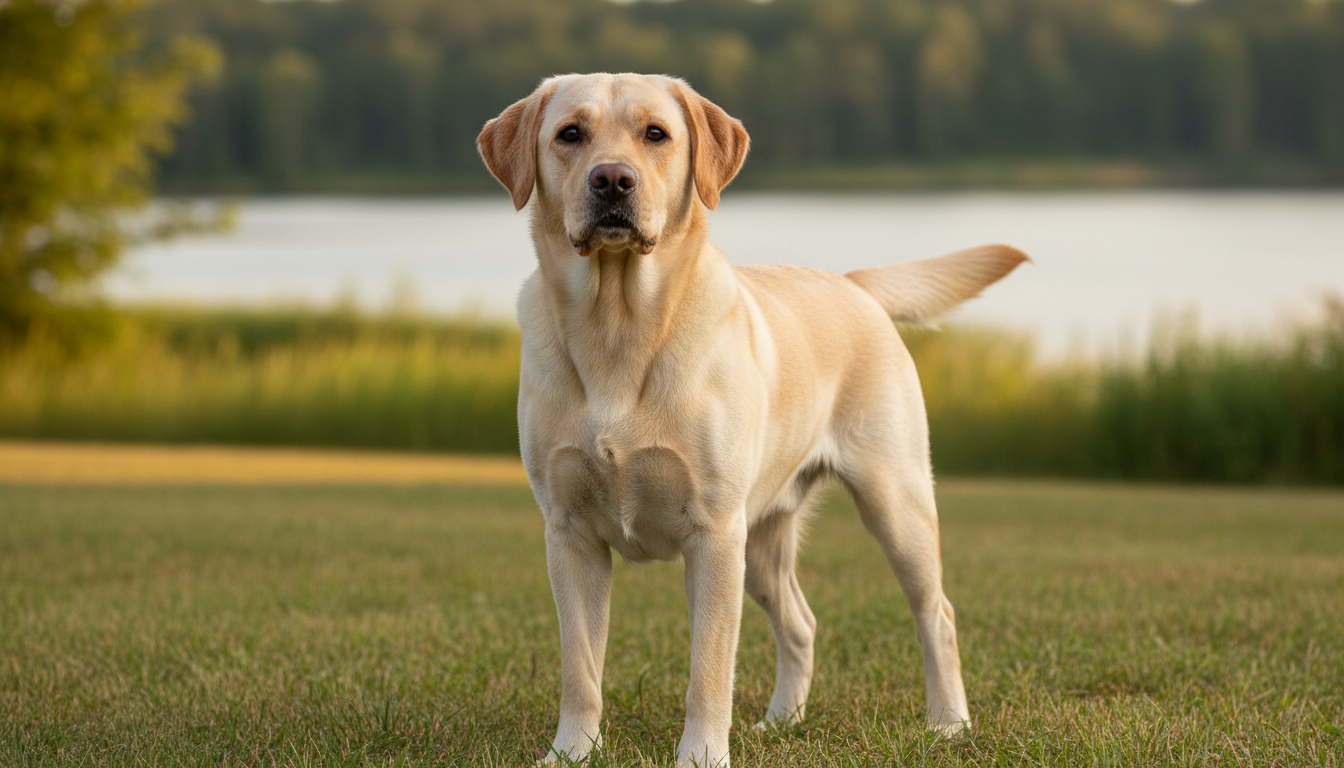 拉布拉多尋回犬的典型外觀特徵展示