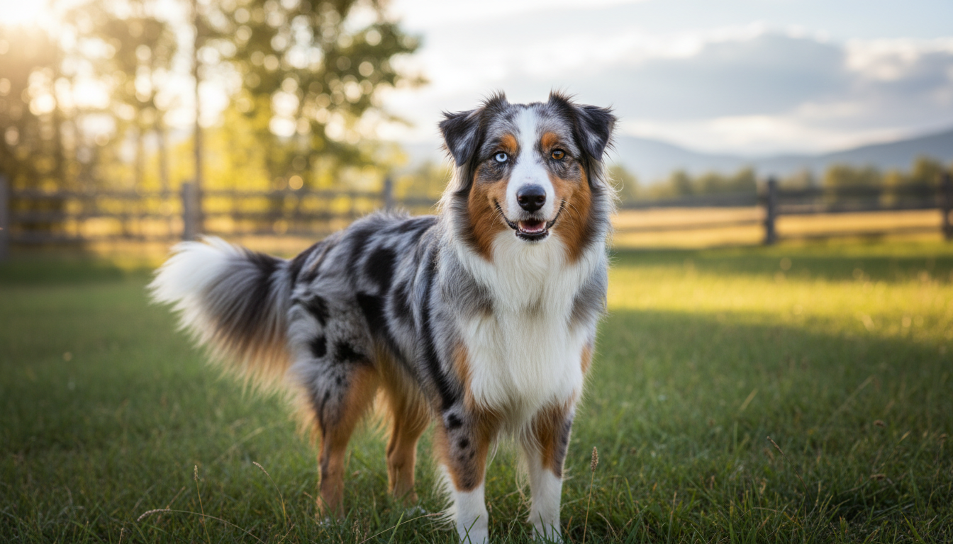 澳洲牧羊犬的典型外觀特徵展示