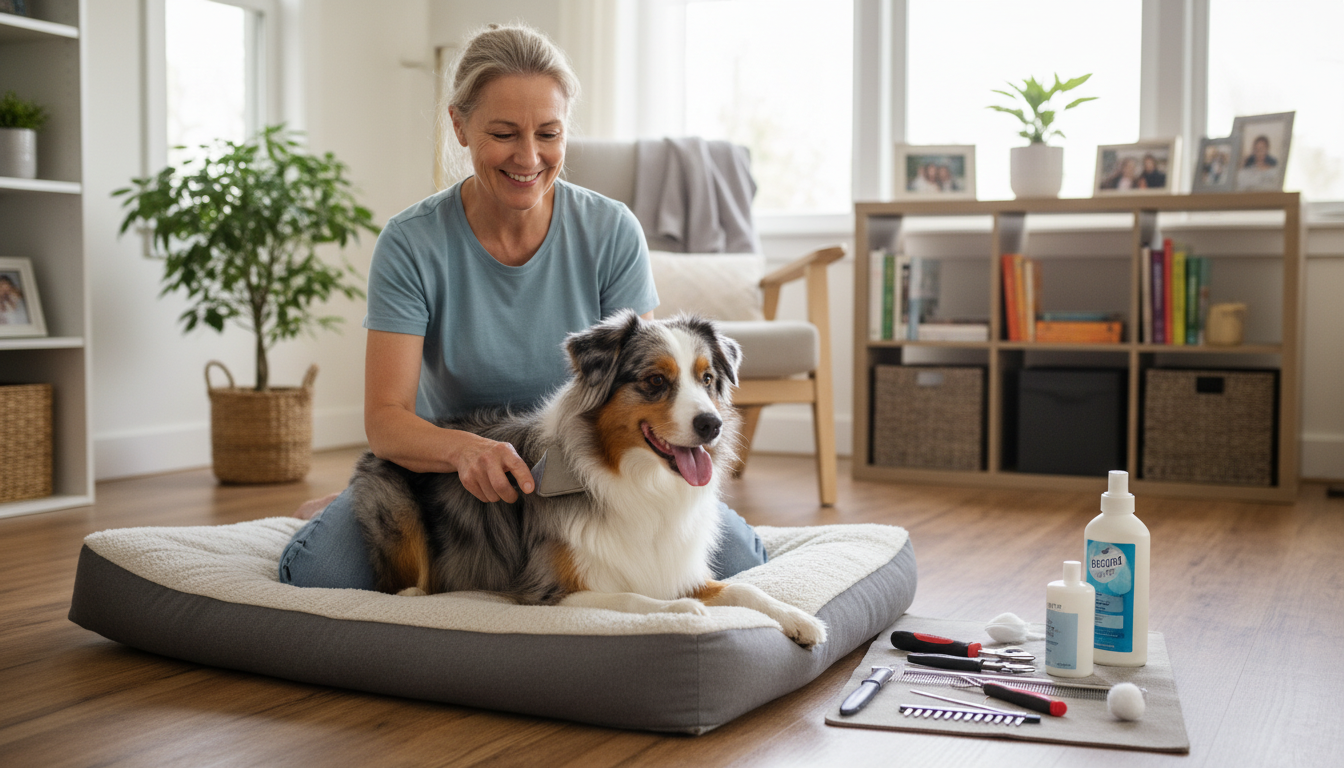為澳洲牧羊犬進行日常護理的正確方法