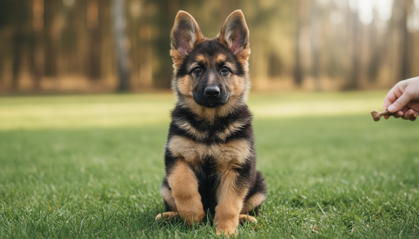 德國牧羊犬幼犬展示其可愛和潛力