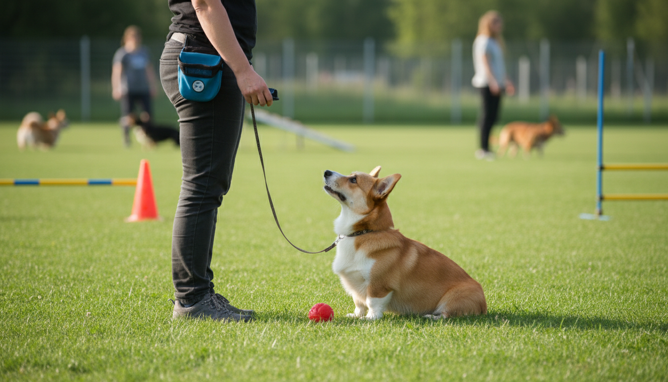 柯基犬進行服從性訓練，展示其學習能力