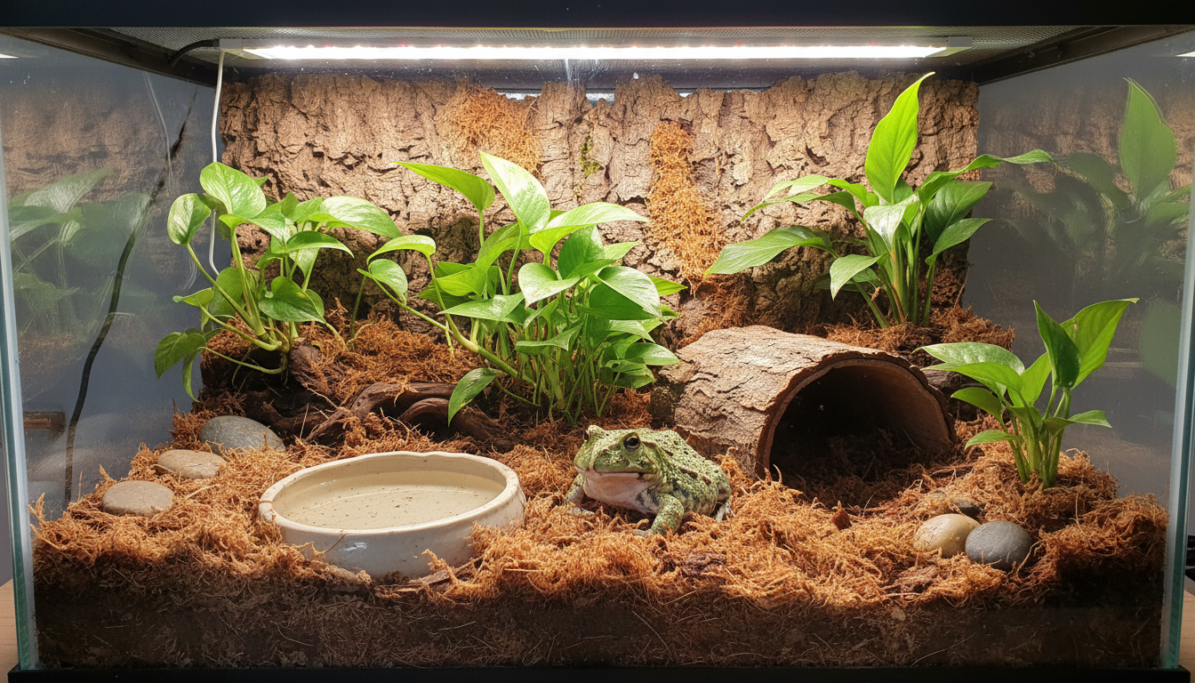 適合綠色角蛙的理想家居環境設置