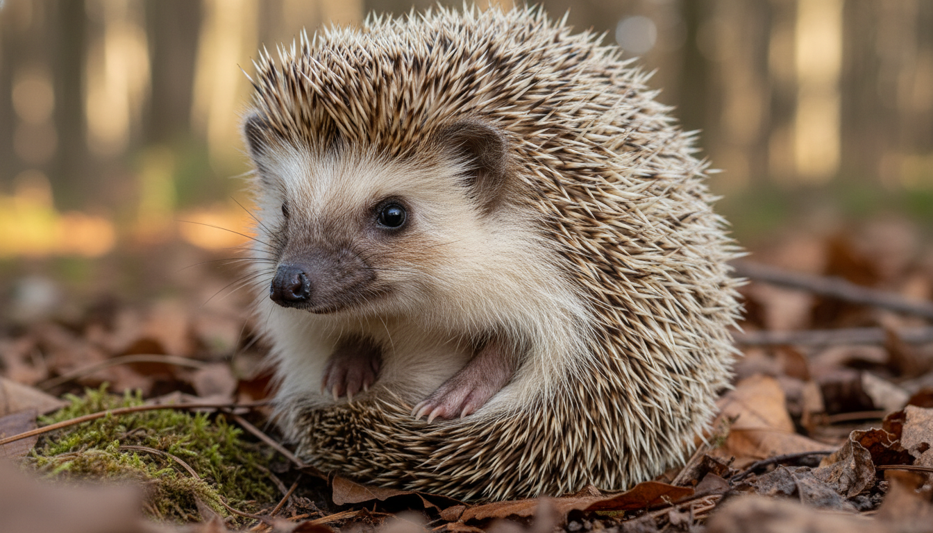 標準色刺蝟的典型外觀特徵展示