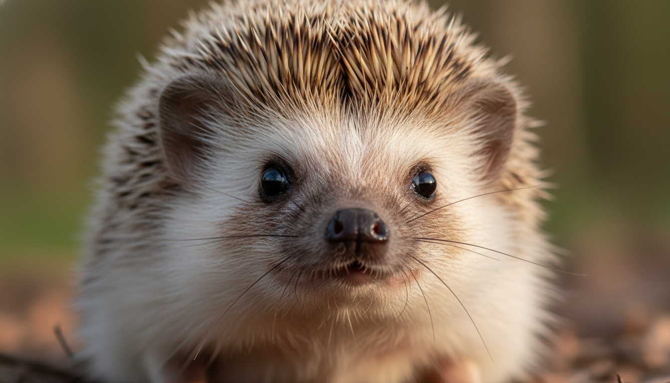 標準色刺蝟的可愛表情和細節特寫