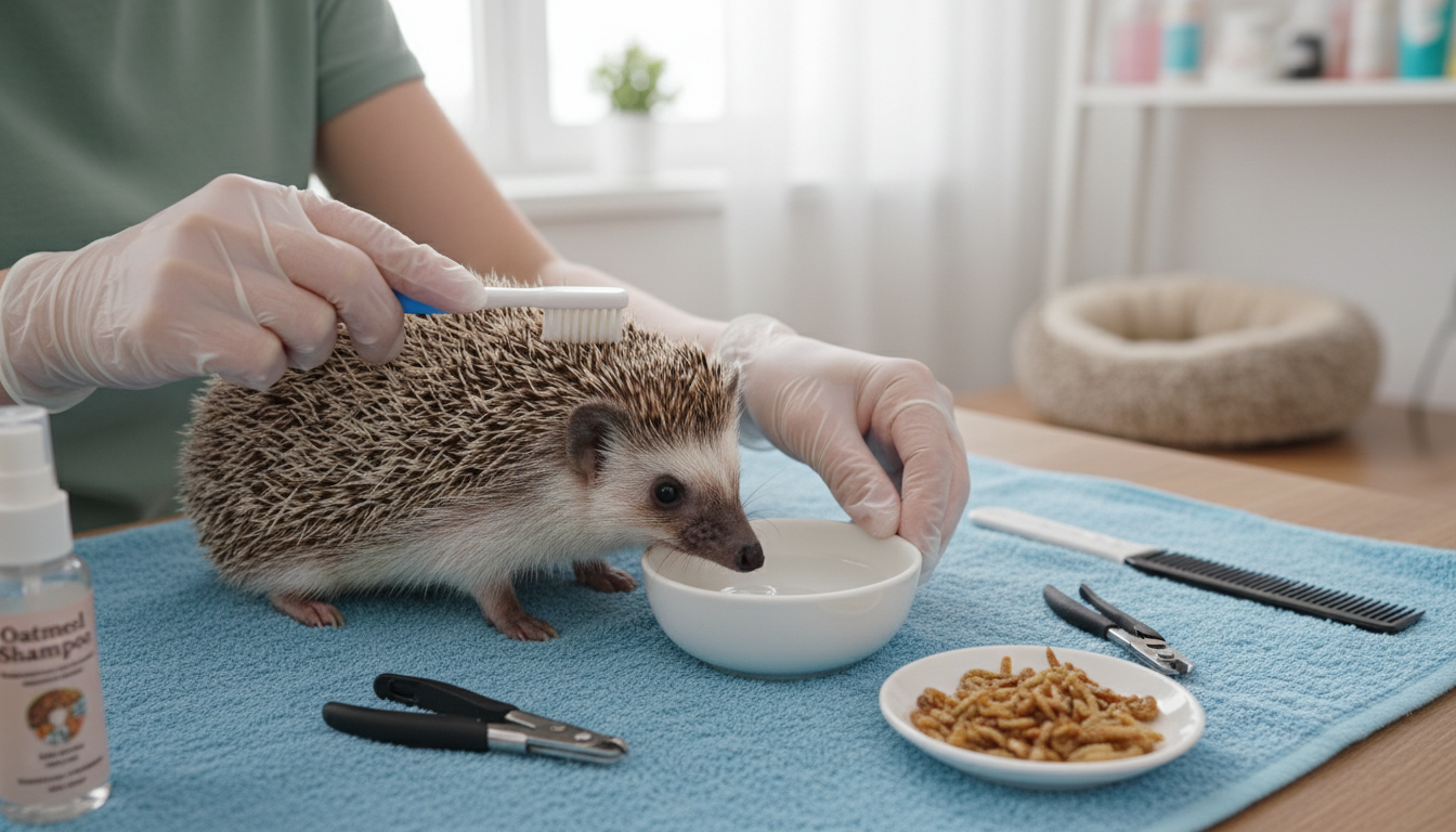 為標準色刺蝟進行日常護理的正確方法