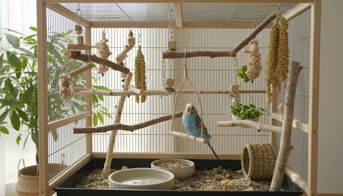 適合天空藍虎皮鸚鵡的理想家居環境設置