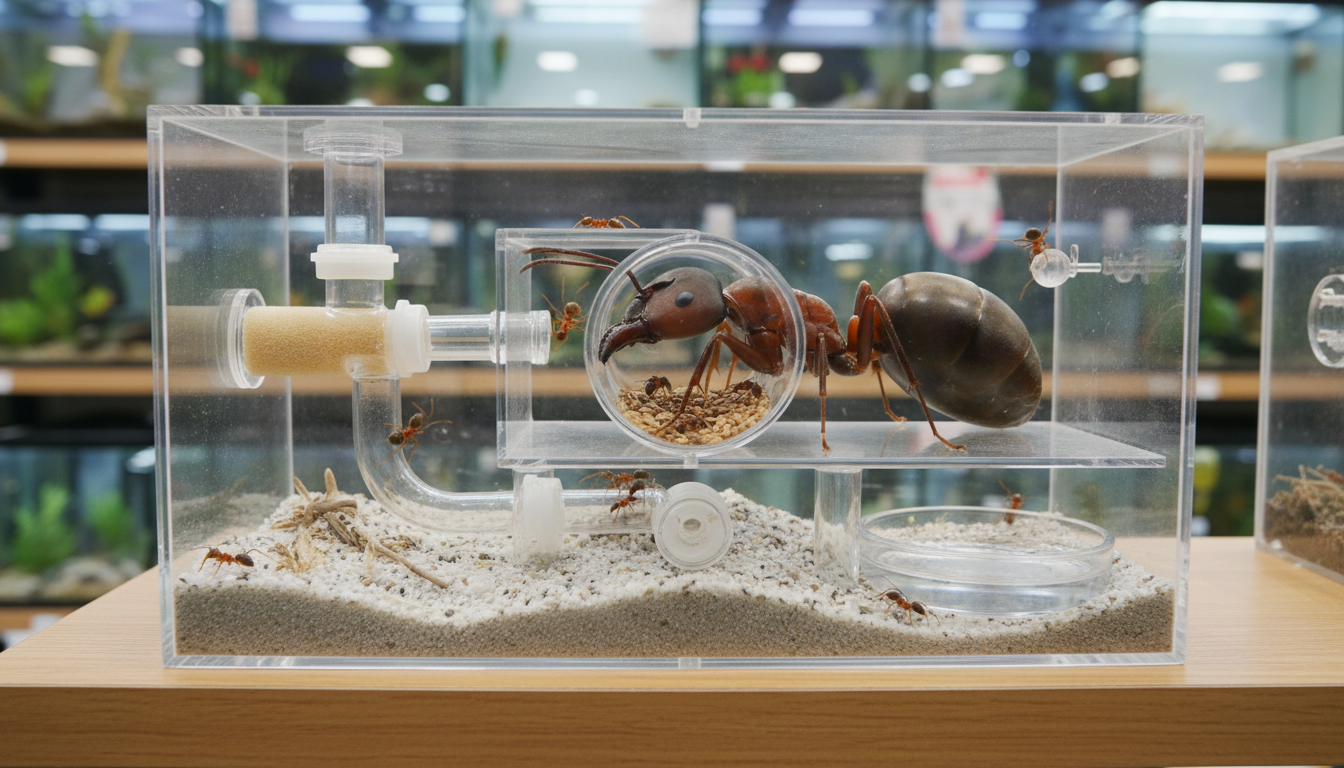 香港本地寵物店出售的巨型收割蟻蟻后和飼養套裝