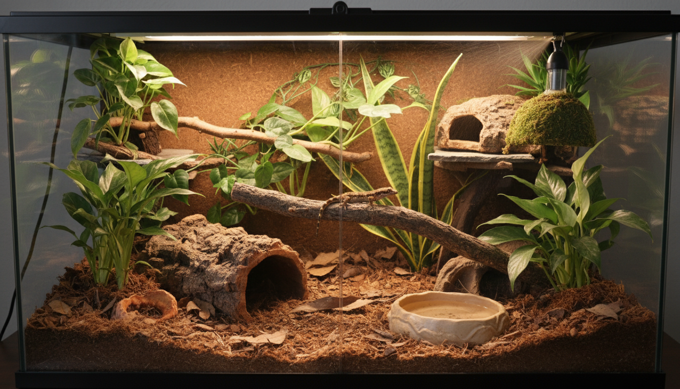 適合加那斯金緣守宮的理想家居環境設置