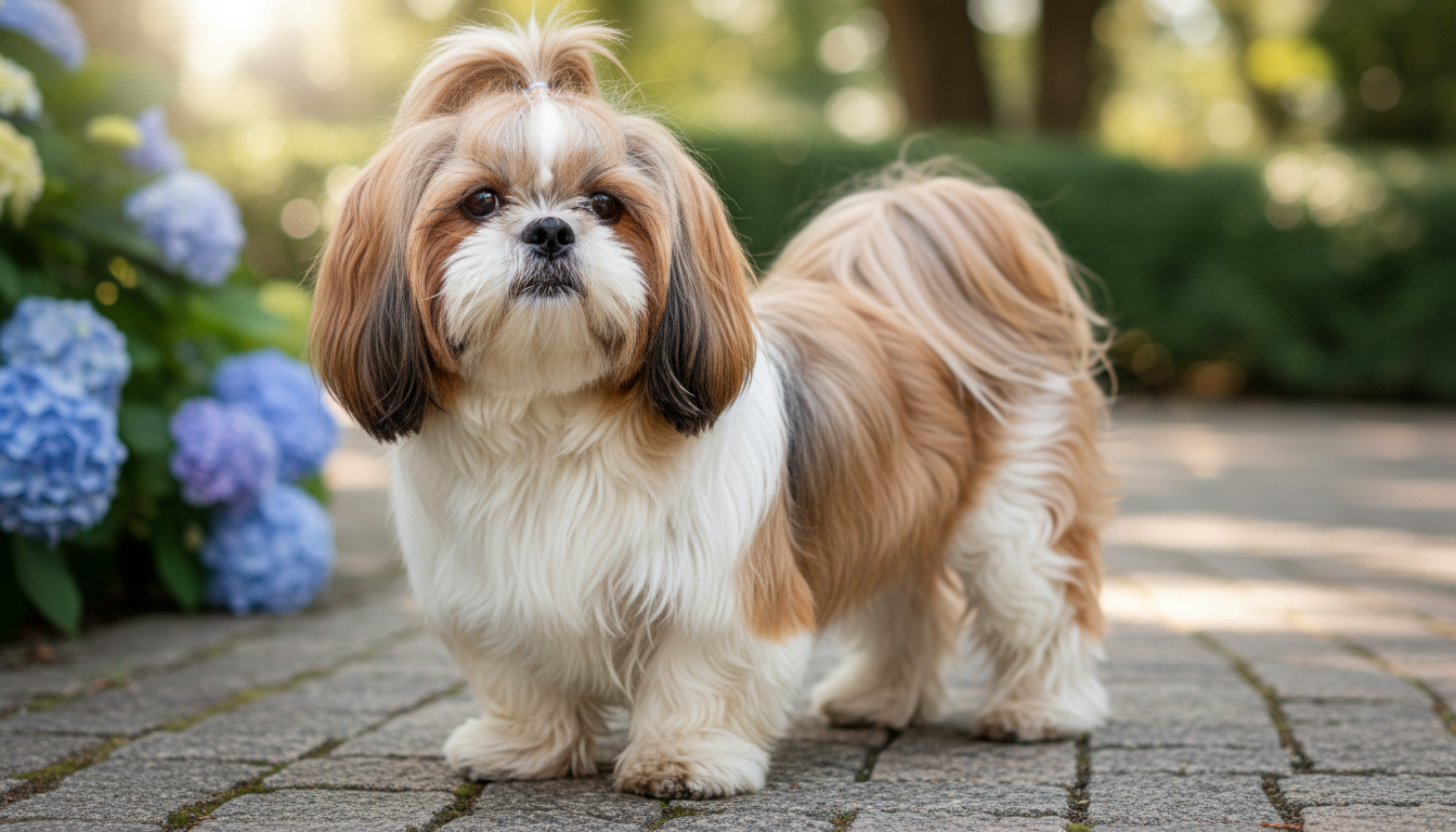 西施犬的典型外觀特徵展示