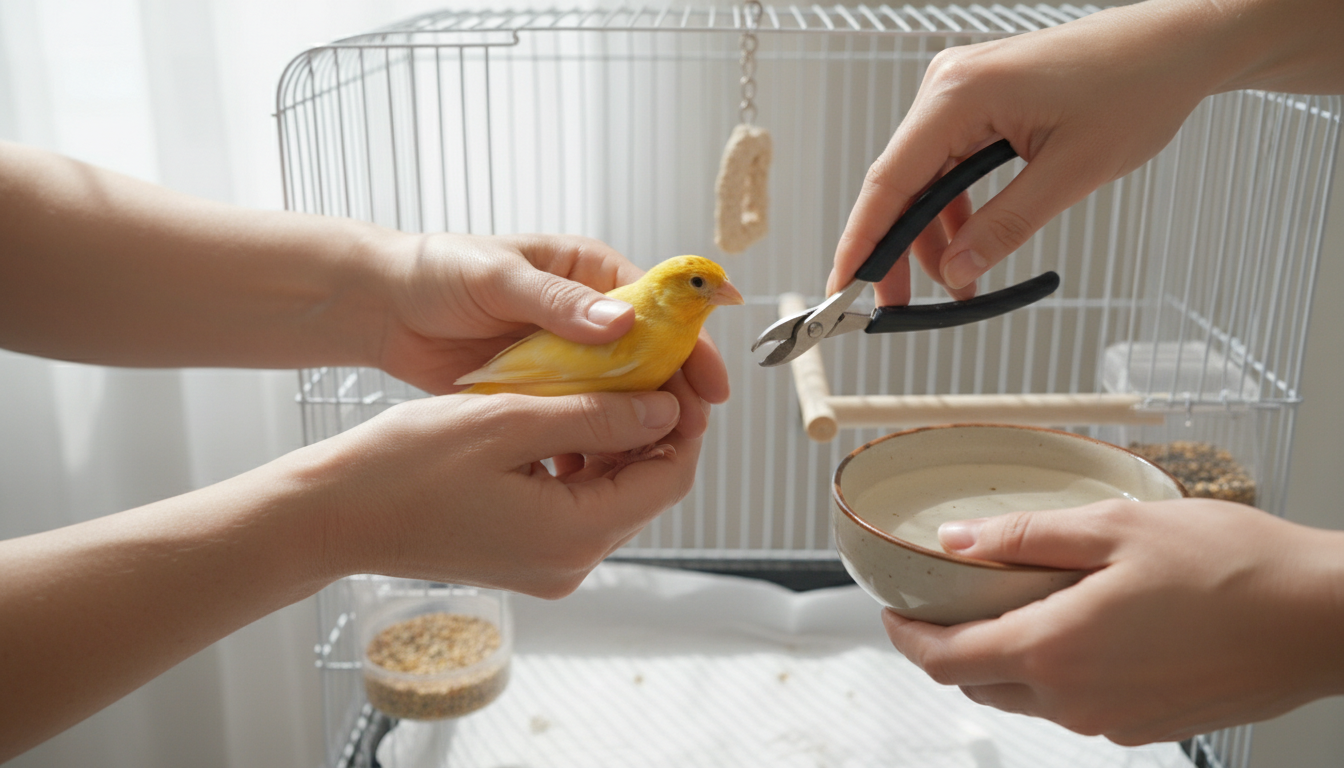 為金絲雀 (普通型)進行日常護理的正確方法
