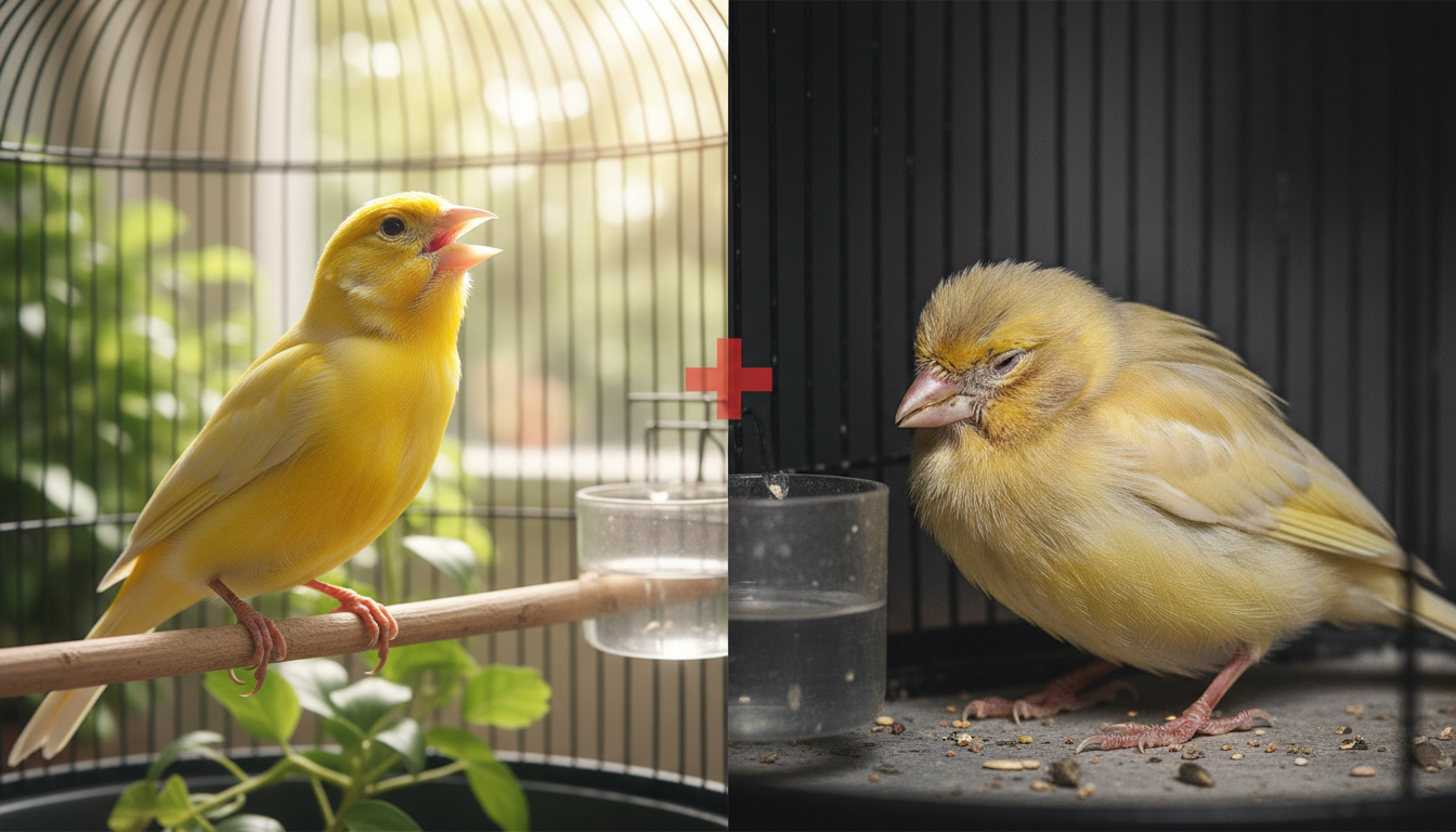 健康金絲雀 (普通型)的活力表現與潛在疾病的早期警示
