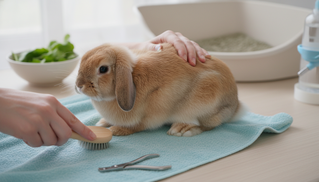 為荷蘭垂耳兔進行日常護理的正確方法