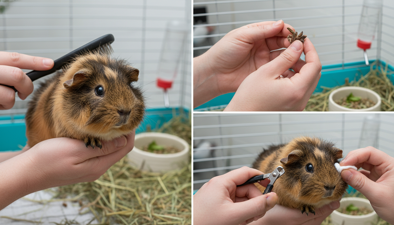 為阿比西尼亞天竺鼠進行日常護理的正確方法