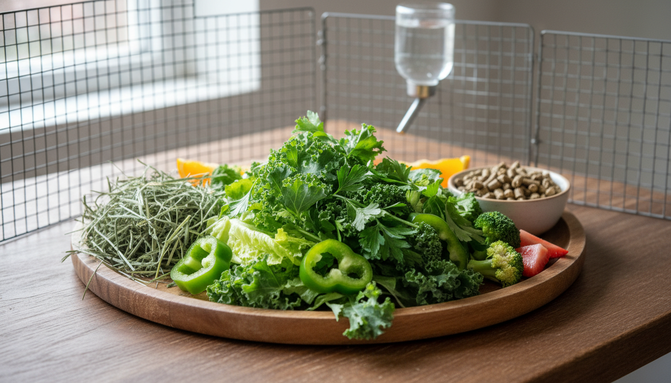 阿比西尼亞天竺鼠的健康飲食搭配展示