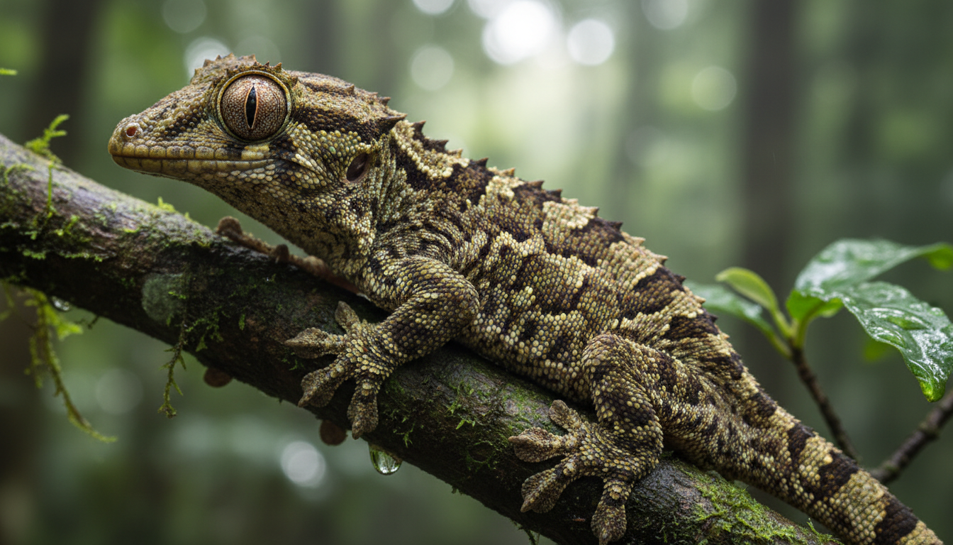 清萊雨林守宮的典型外觀特徵展示