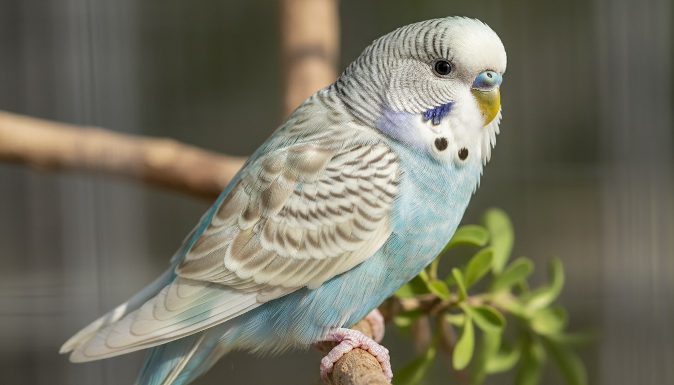 蛋白石虎皮鸚鵡的典型外觀特徵展示