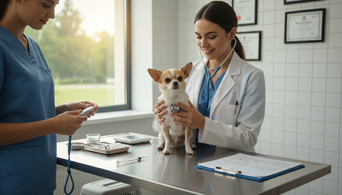 帶吉娃娃（短毛）進行定期健康檢查
