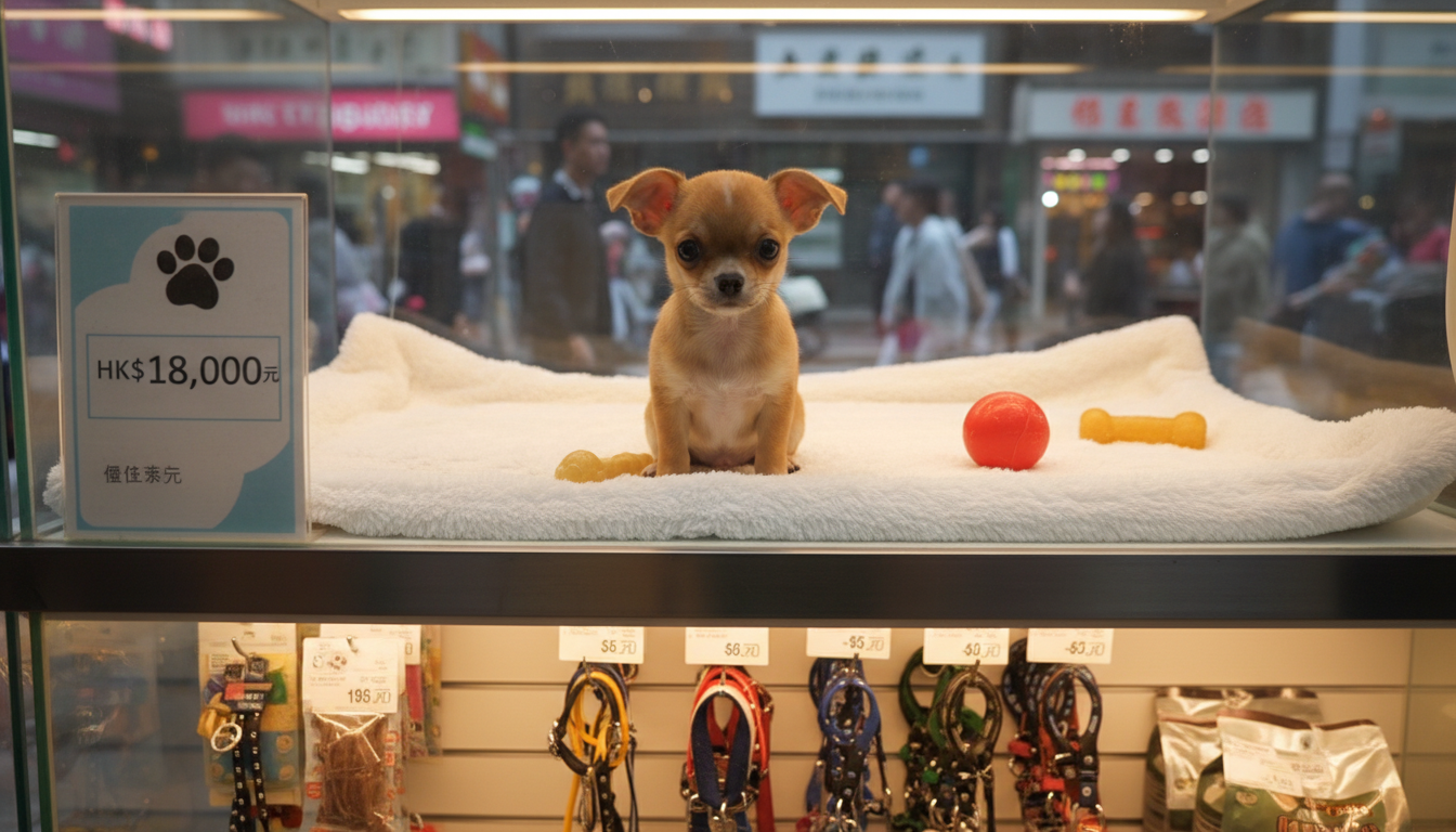 香港寵物店出售的吉娃娃（短毛）幼犬
