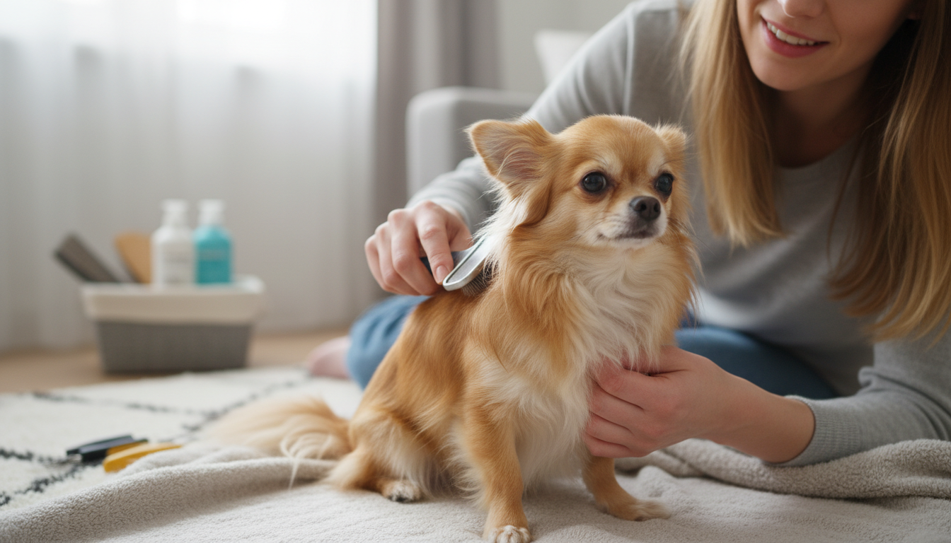 為吉娃娃（長毛）進行日常護理的正確方法