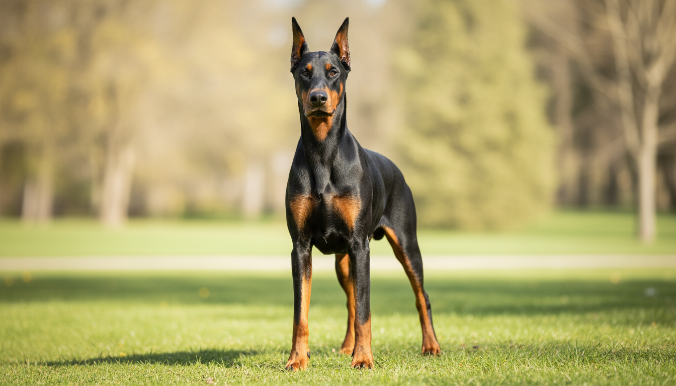 杜賓犬的典型外觀特徵展示