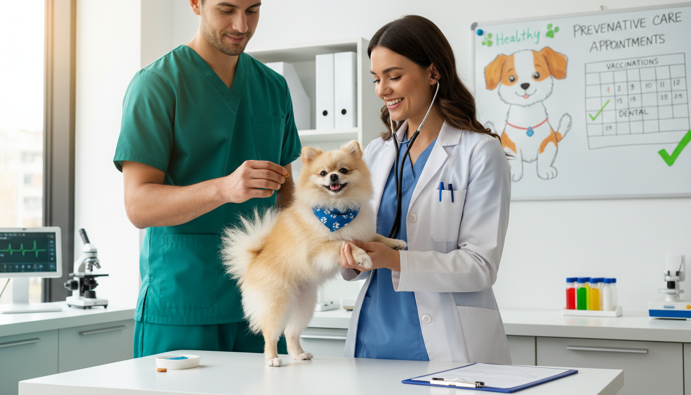 松鼠狗接受獸醫健康檢查，展示預防醫學的重要性