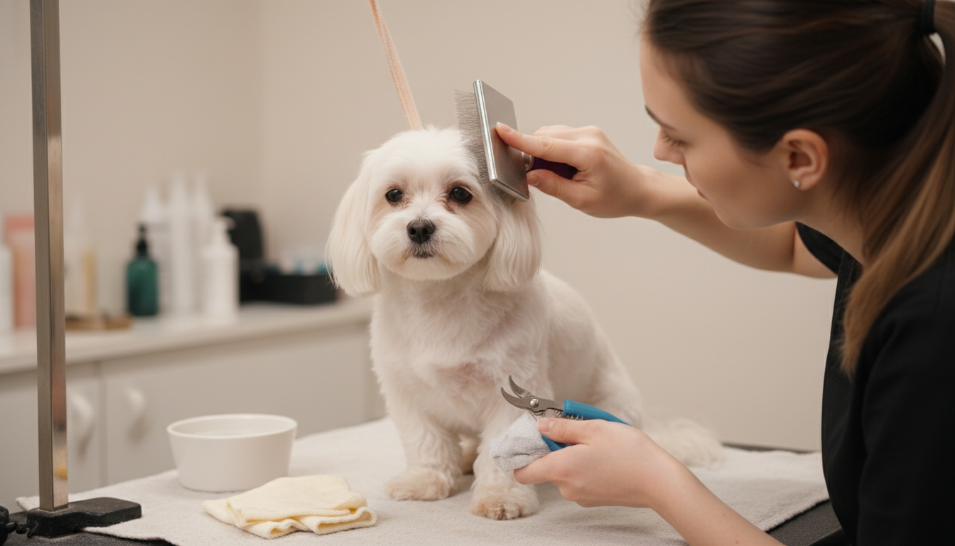 為魔天使進行日常護理的正確方法，包括梳毛、清潔眼睛和修剪指甲