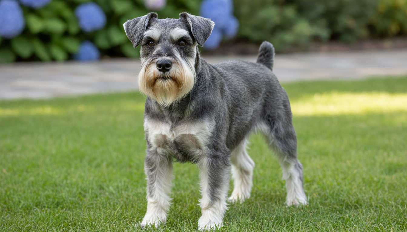 迷你雪納瑞的典型外觀特徵展示