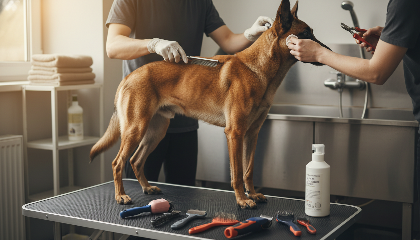 為比利時瑪連萊犬進行日常護理的正確方法