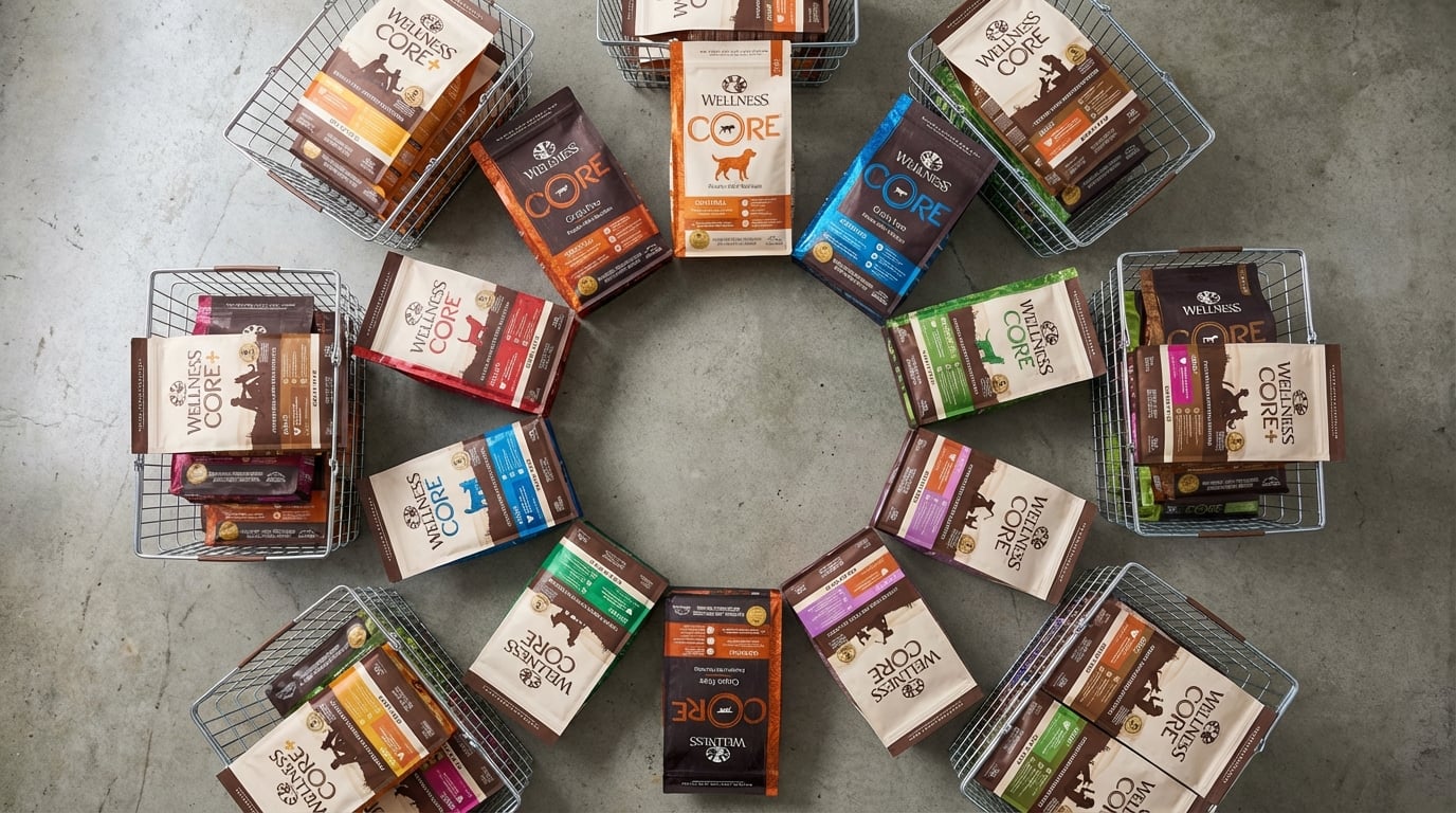 WELLNESS Core 寵物無穀糧系列產品導覽，提供多元分類與選購指南。