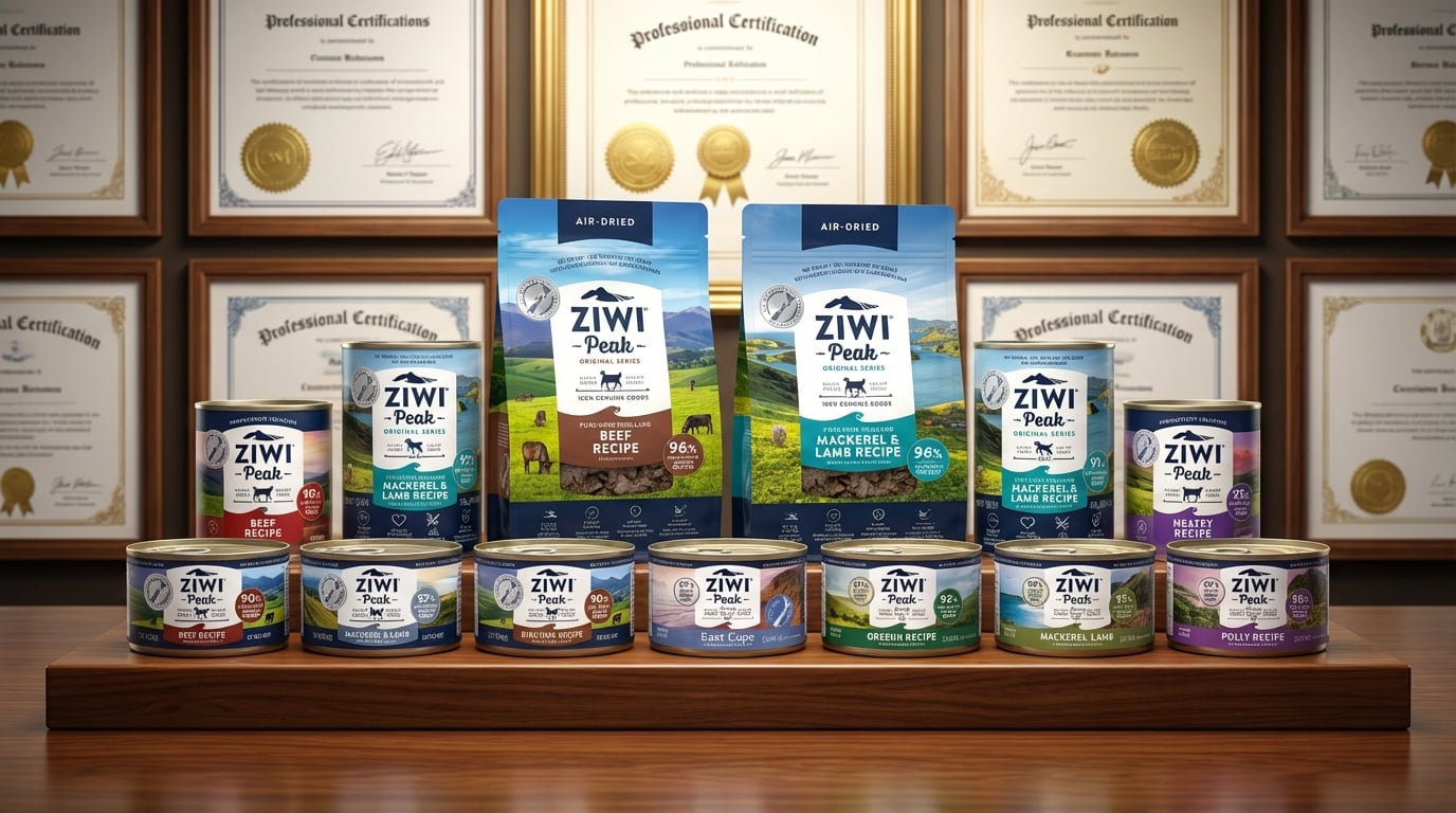 ZiwiPeak 巔峰 品質保證與專業認證，為愛寵提供安全可靠的營養保障。