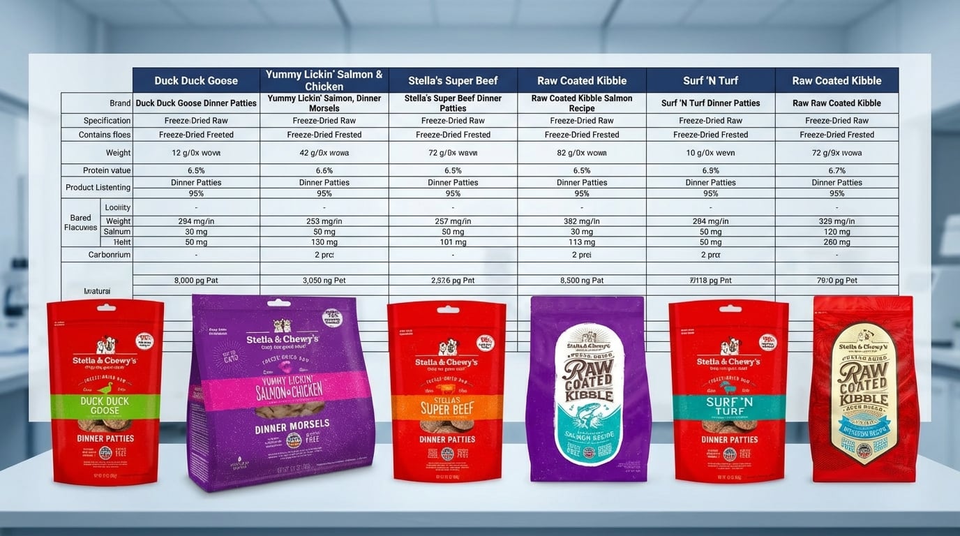 Stella & Chewy's 寵物食品選購攻略，產品對照助您做出明智選擇。