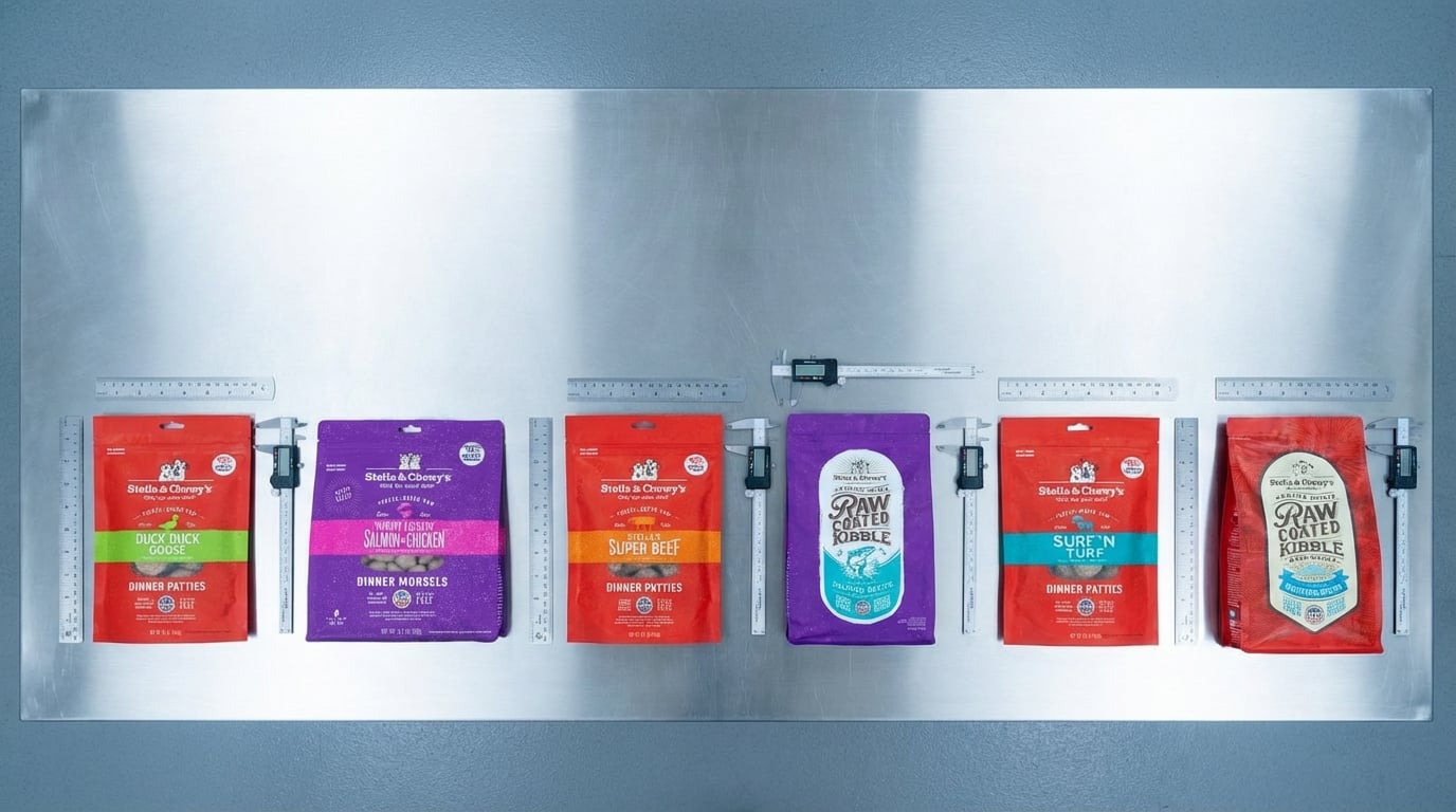 Stella & Chewy's 寵物食品選購攻略，對比圖表幫助消費者明智挑選。