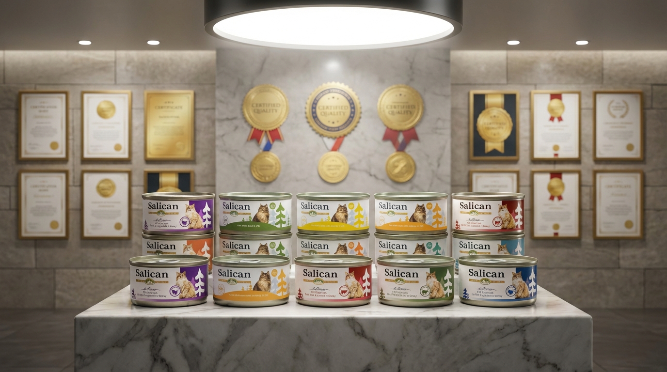 Salican 專業品質認證與安全檢驗標章，展示品牌對產品高品質與安全的嚴格把關。