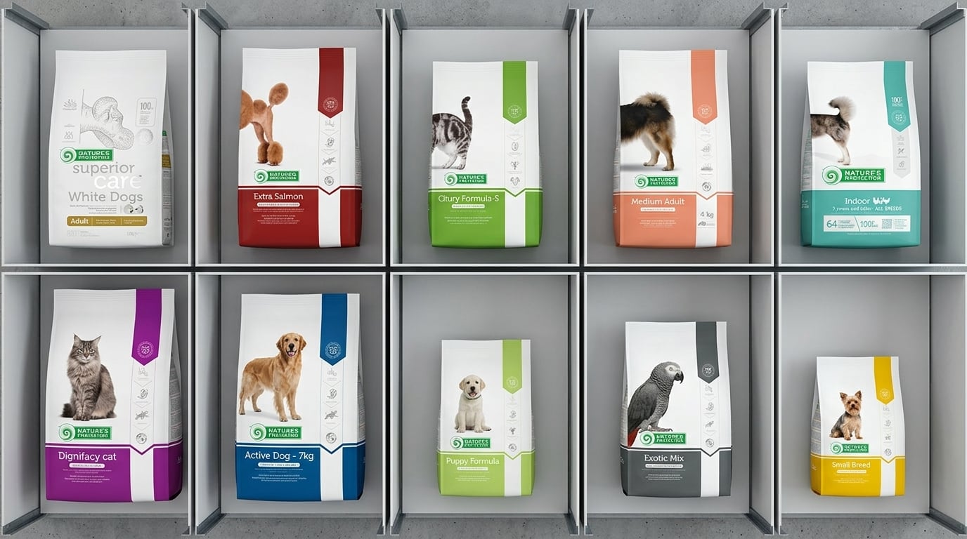 Nature's Protection 寵物食品與營養品分類導覽，輕鬆選購全系列多元產品。