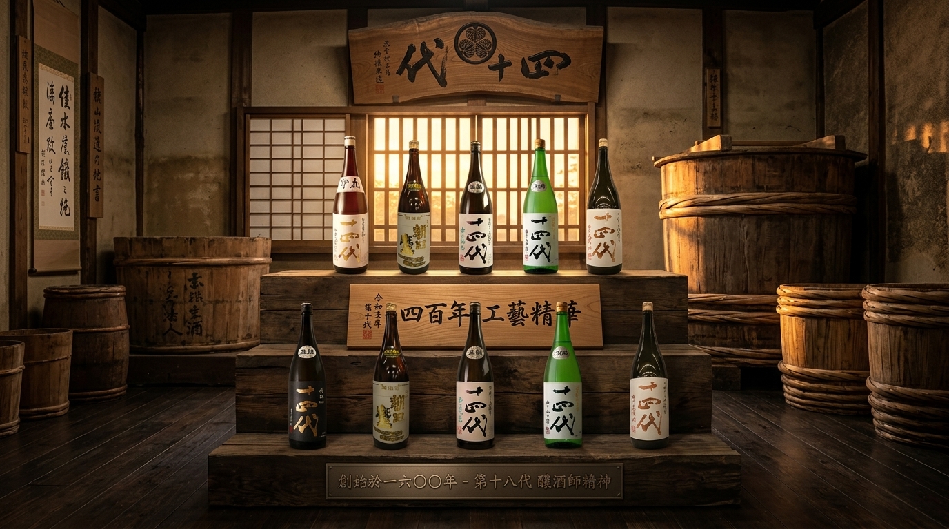 十四代清酒品牌故事：展現百年酒藏歷史、職人釀酒精神與經典工藝傳承。