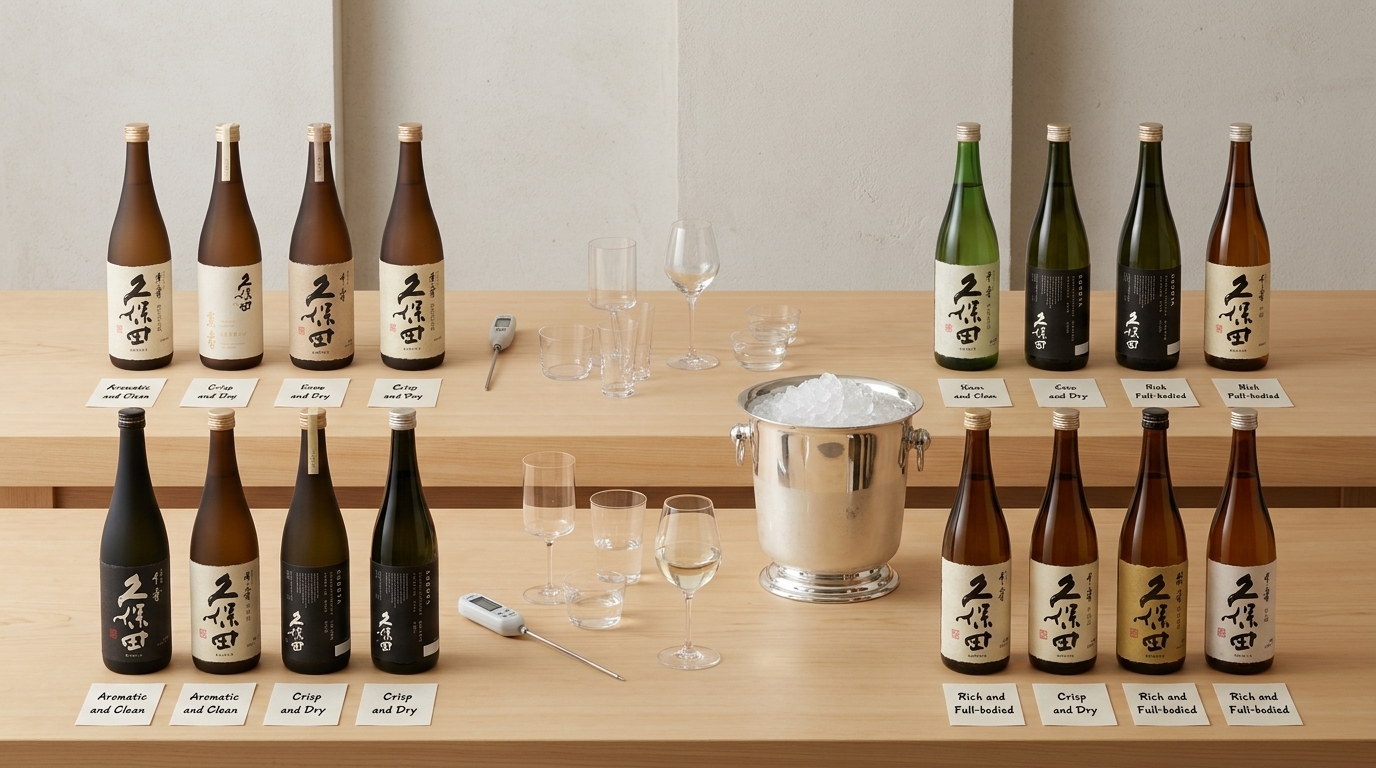 久保田清酒品酒攻略教學圖，掌握專業品飲技巧與風味鑑賞方法。